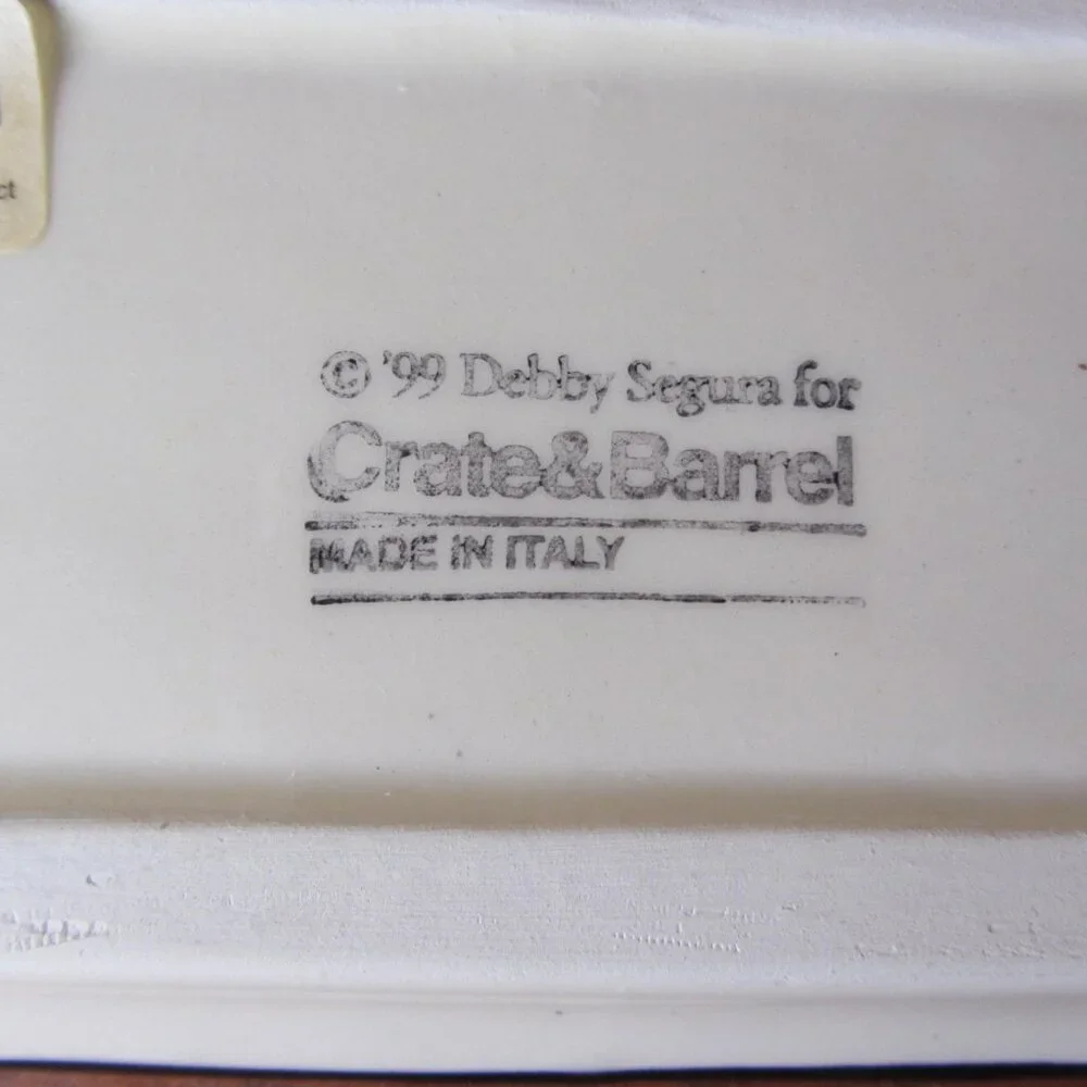 3 for $24 - debby segura for crate & barrel 430-978 1999 italy plate (W6351)